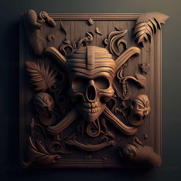 3D model Pirate Treasures game (STL)